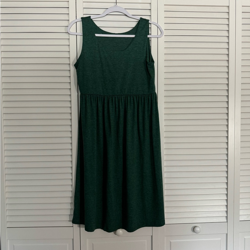 Green Maternity Dress Empire Waist Sz Small